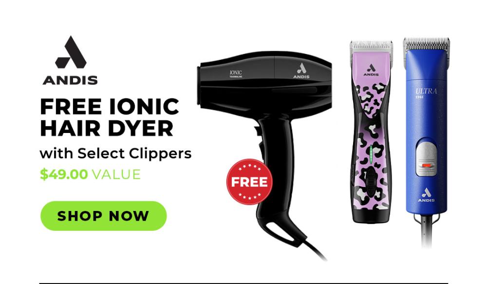 Free Hair Dryer with Select Andis Clippers