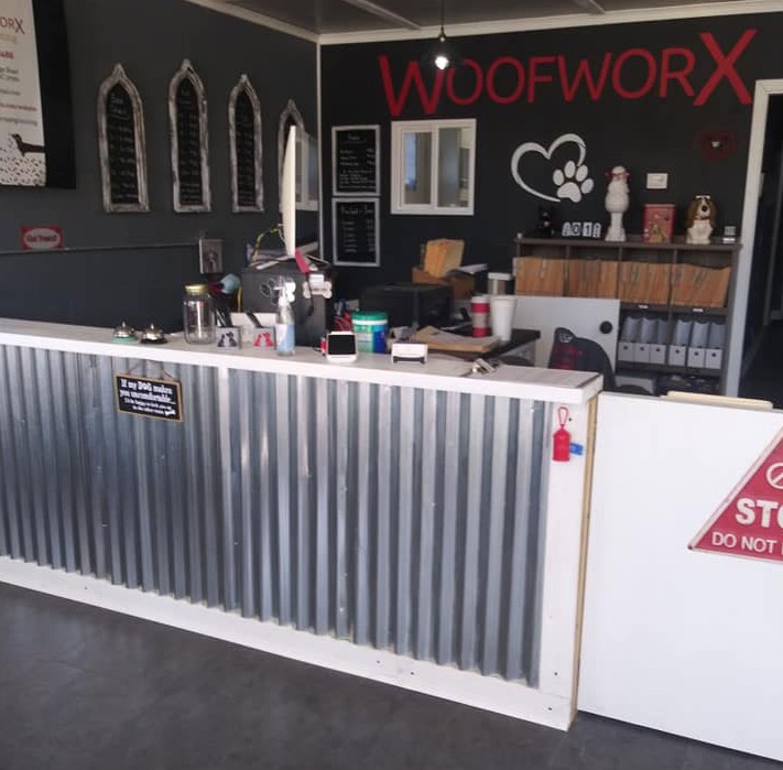 Updated lobby of Woof Worx