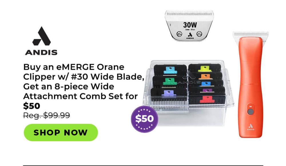 Buy Orange eMerge, Get Wide Attachment Comb Set for 50% off