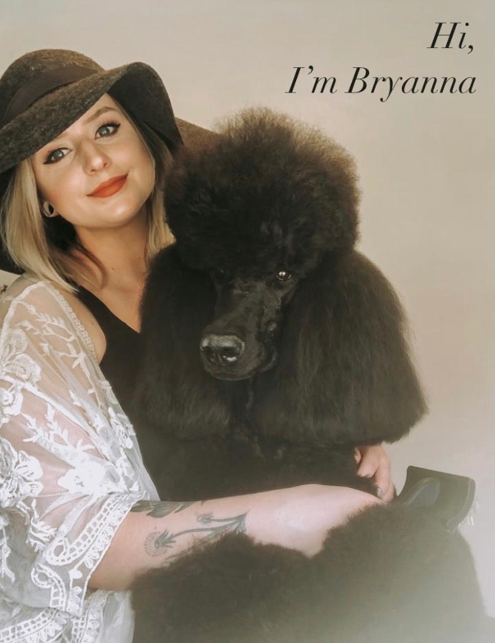 Bryanna Fretz and her black standard Poodle