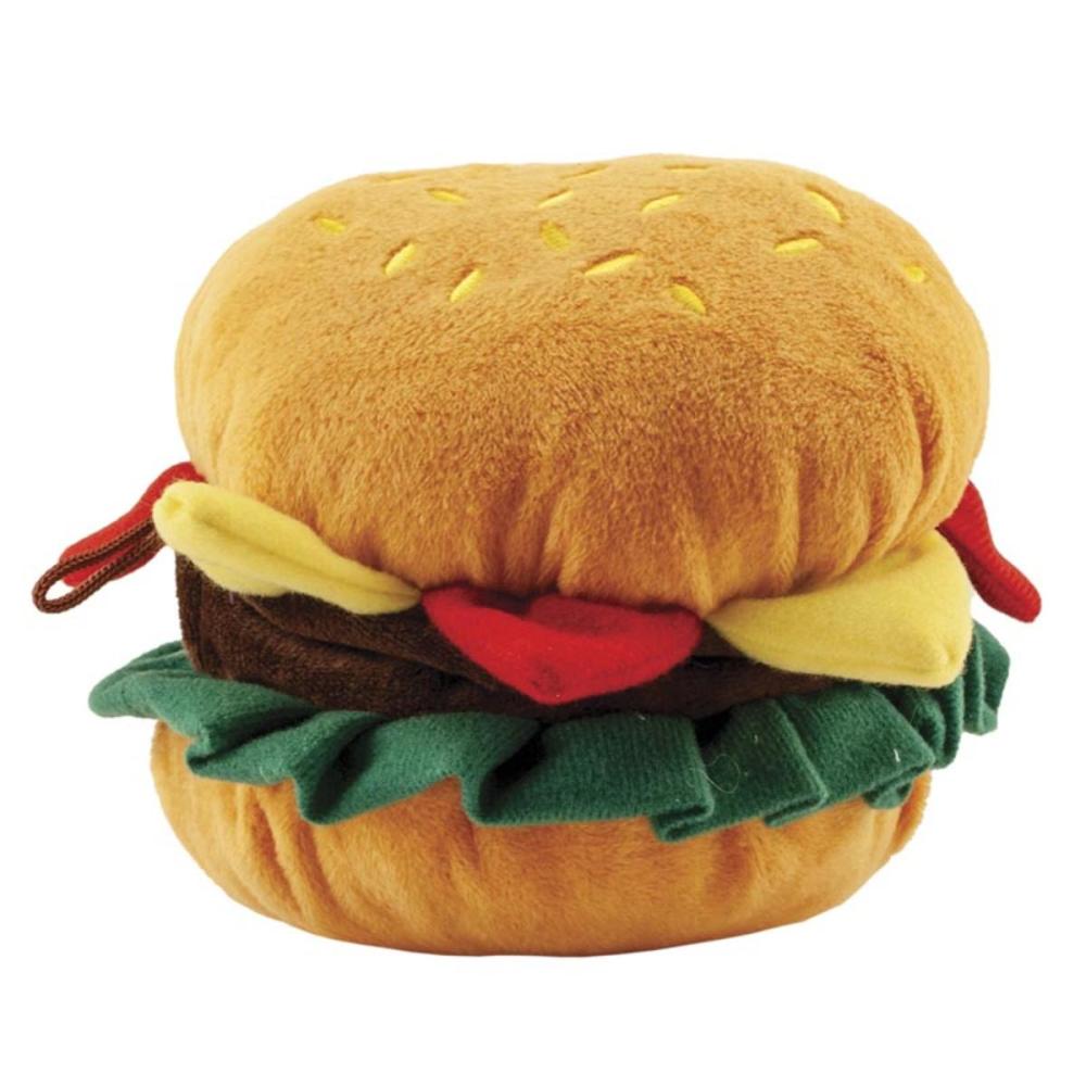 Dawgeee Toy Stuffed Hamburger Dog Toy