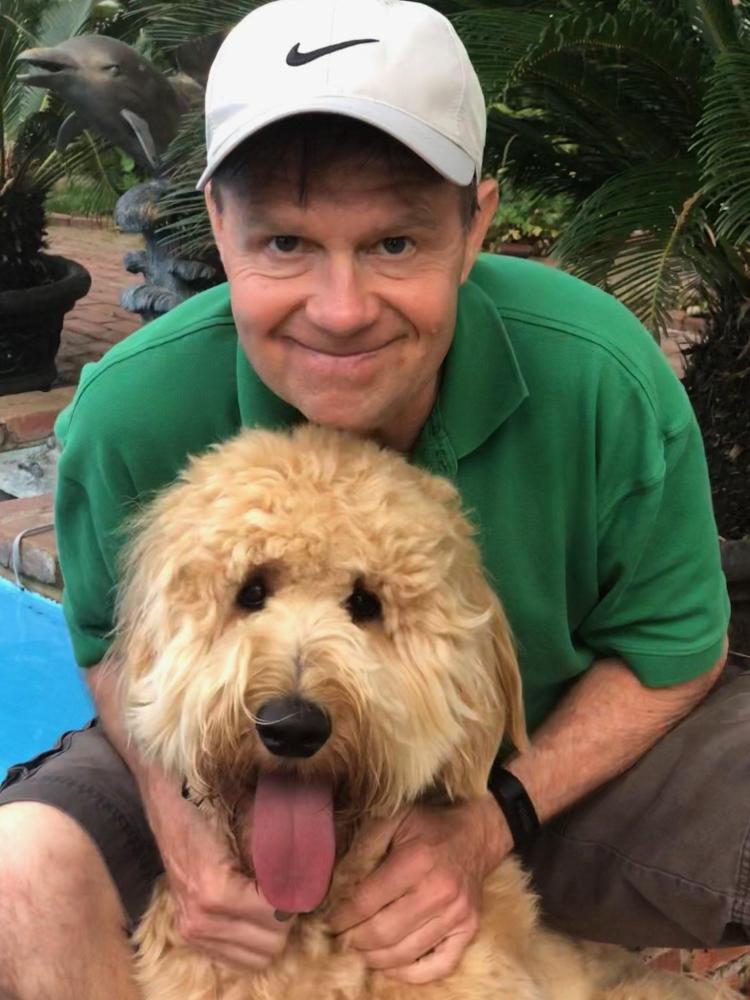 Dr. Dale Sanson and his Dog