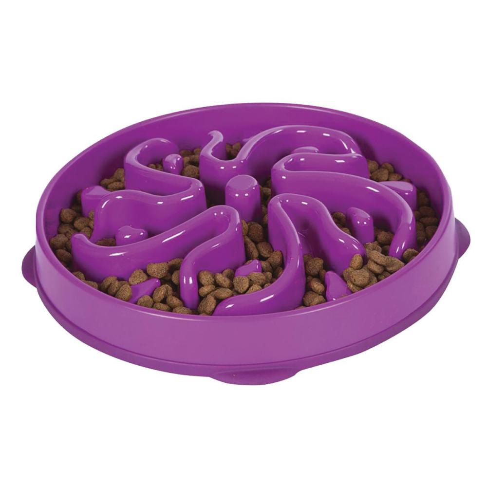 Slow-feed dog bowl