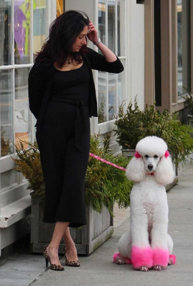 Jilly Mucciarone with her poodle