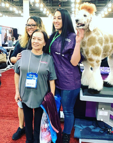 Katrina Short at the Ryan's Pet Supplies booth at Groom Expo West 2020