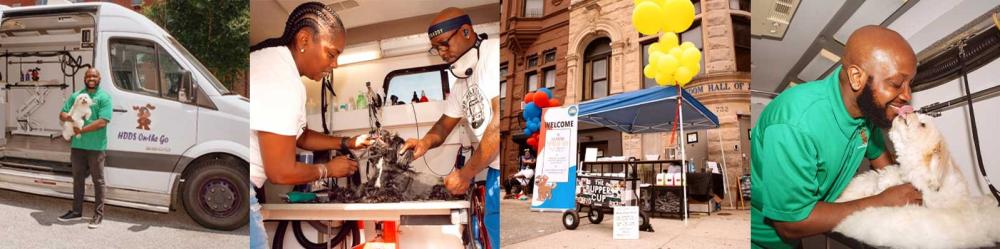 Pup Relief Tour hits the streets with their mobile van and grooming set ups to take care of pets in need