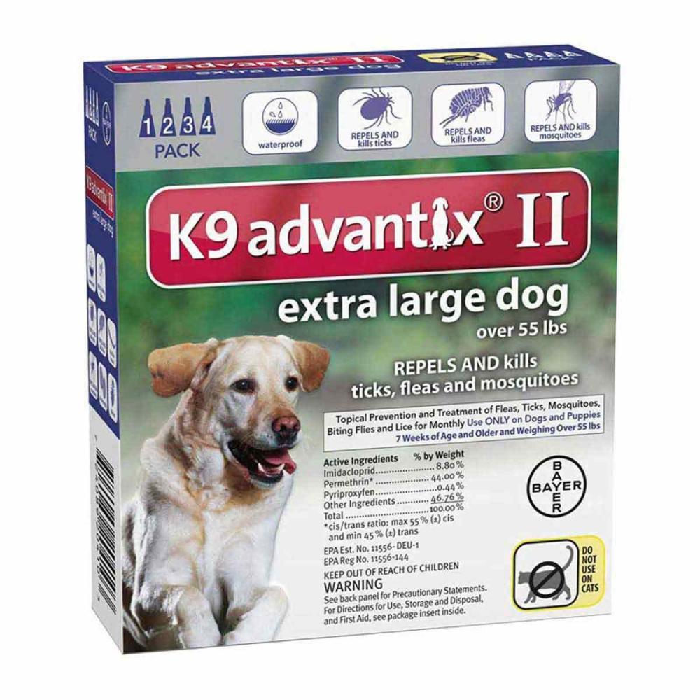 K9 Advantix II Flea and Tick Topical Preventative for Extra Large Dogs