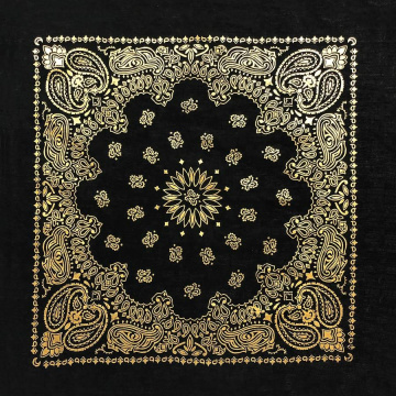 Black Gold Metallic Bandana