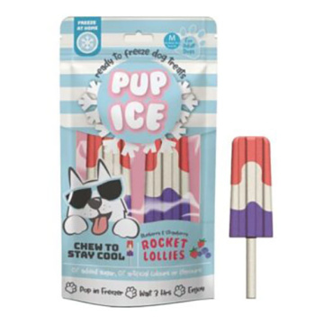 Ethical Pup Ice Rocket Lollies Strawberry & Blueberry - 2 Pack