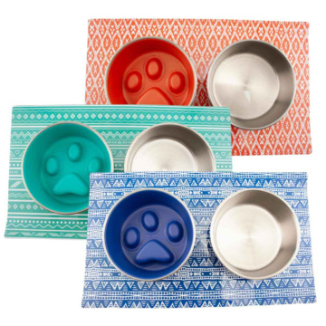 Dawgee Dine Bundle: Dining Mat & Magnetic Stay-on Bowls