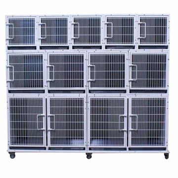 Paw Brothers White Modular Cage Med-Short Full Bank Complete