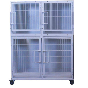 Paw Brothers White Modular Cage Med-Short Half Bank