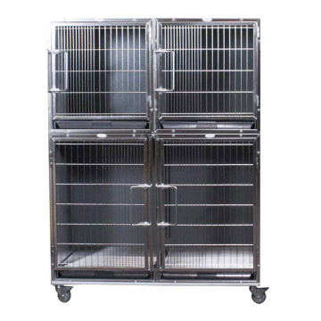 Paw Brothers Professional Stainless Steel Hybrid Short Modular Cage Med-Short Half Bank Complete