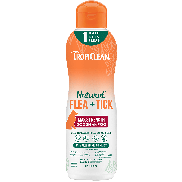 Tropiclean Natural Max Strength Flea & Tick Shampoo 20 oz