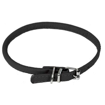 Dogline Round Leather Collar XL 1/2"