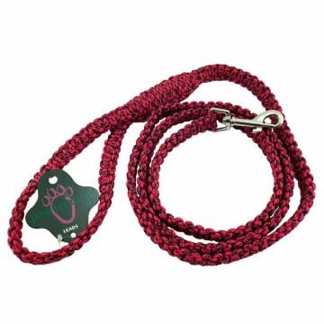 Paw Brothers 6' Tactical Cord Cobra Weave Lead Red & Black