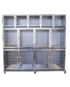 Paw Brothers Stainless Steel Modular Cage Full Bank Complete