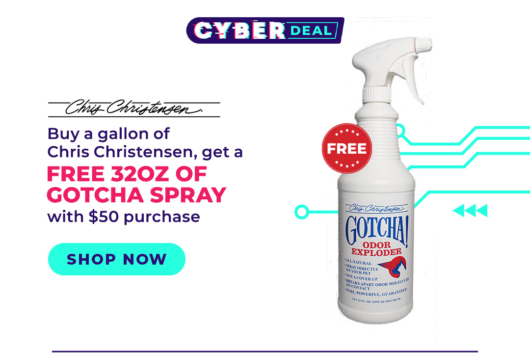 Buy a Chris Christensen gallon, get a free 32oz Gotcha Spray